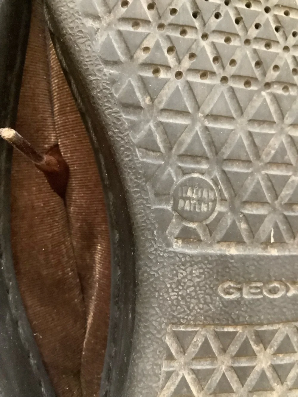 GEOX Respira Brown Velvet Low-Top Studded Sneakers Size 39 - Picture 9 of 12